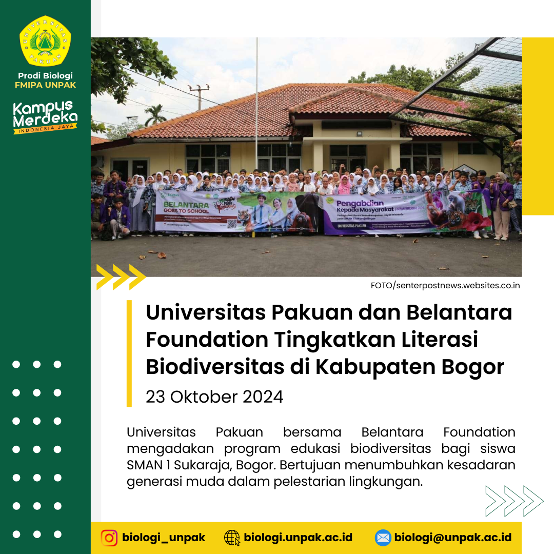 Universitas Pakuan dan Belantara Foundation Tingkatkan Literasi Biodiversitas di Kabupaten Bogor