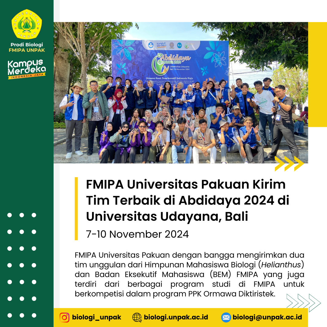 FMIPA Universitas Pakuan Kirim Tim Terbaik di Abdidaya 2024 di Universitas Udayana, Bali