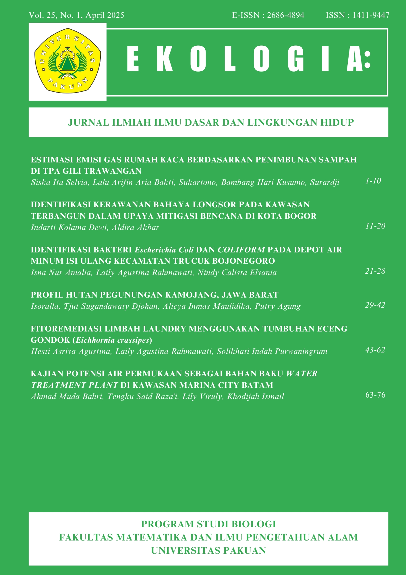 Jurnal Ekologia